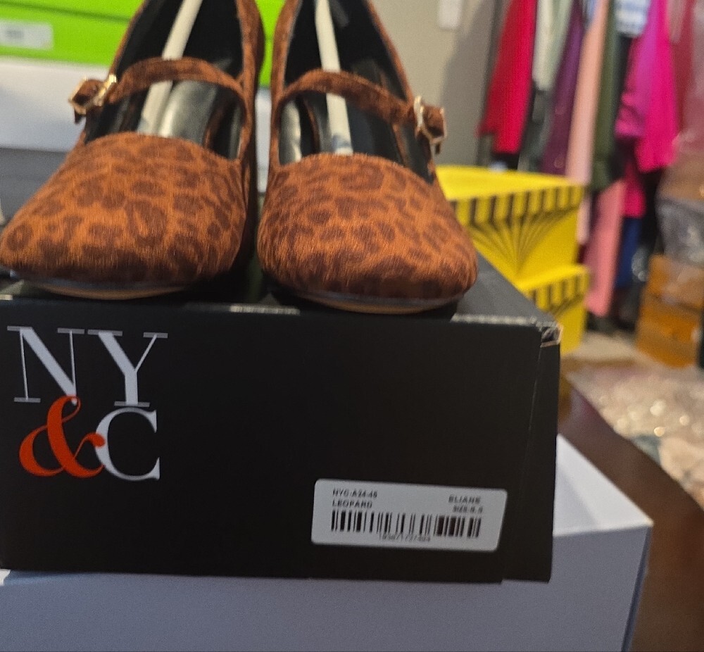 New York & Company Leopard Print Mary Jane Pumps - Brown - Picture 4 of 10